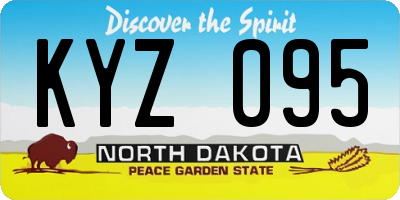 ND license plate KYZ095