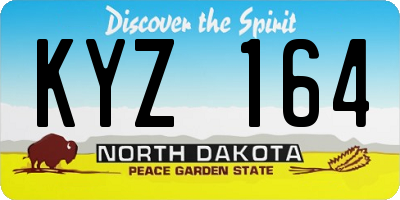 ND license plate KYZ164