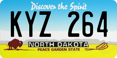 ND license plate KYZ264
