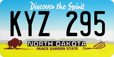 ND license plate KYZ295