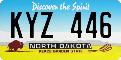 ND license plate KYZ446
