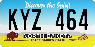 ND license plate KYZ464