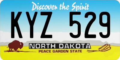 ND license plate KYZ529