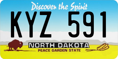 ND license plate KYZ591