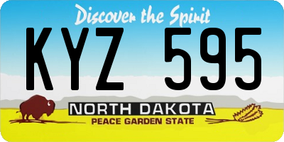 ND license plate KYZ595