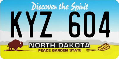 ND license plate KYZ604