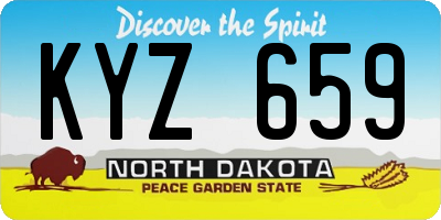 ND license plate KYZ659