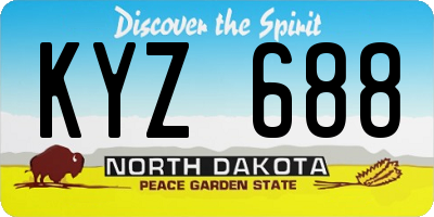 ND license plate KYZ688