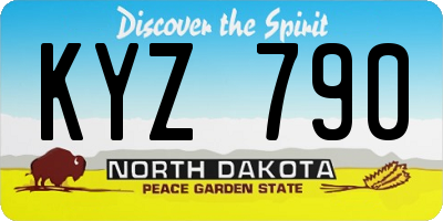 ND license plate KYZ790
