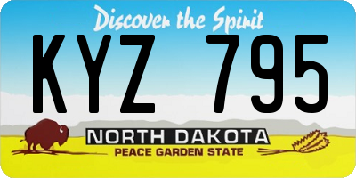 ND license plate KYZ795