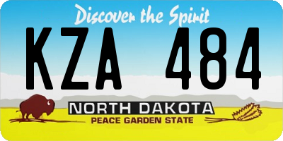 ND license plate KZA484