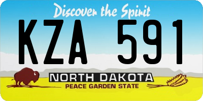 ND license plate KZA591