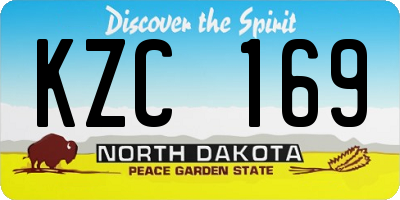 ND license plate KZC169