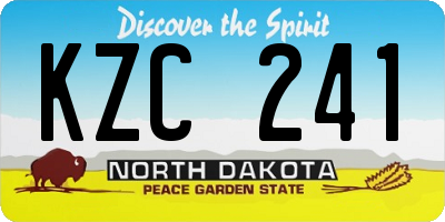 ND license plate KZC241