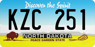 ND license plate KZC251
