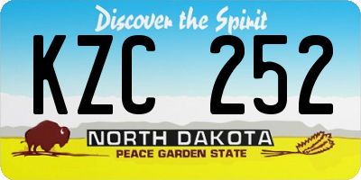 ND license plate KZC252