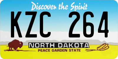 ND license plate KZC264