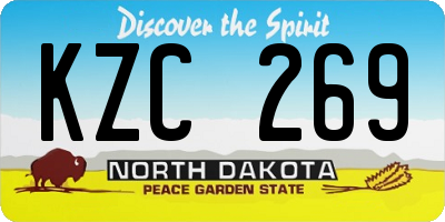 ND license plate KZC269