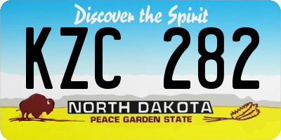 ND license plate KZC282