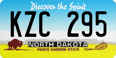 ND license plate KZC295