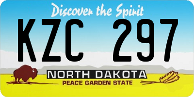 ND license plate KZC297