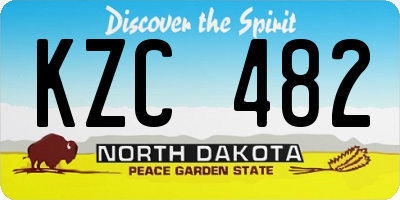 ND license plate KZC482