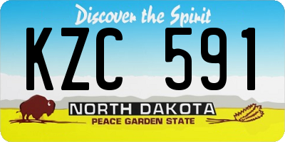 ND license plate KZC591