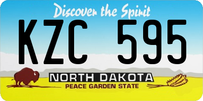 ND license plate KZC595