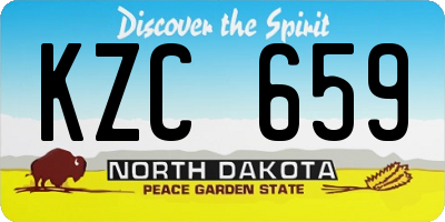 ND license plate KZC659