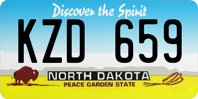 ND license plate KZD659