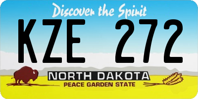 ND license plate KZE272