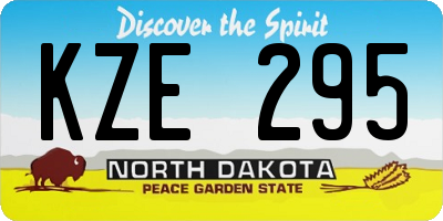 ND license plate KZE295