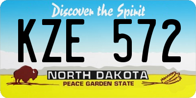 ND license plate KZE572