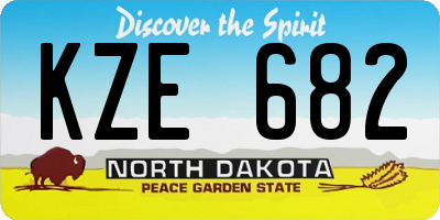ND license plate KZE682