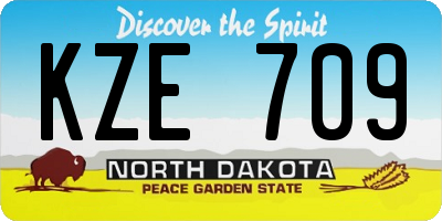 ND license plate KZE709