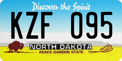 ND license plate KZF095