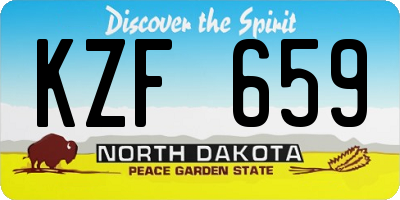 ND license plate KZF659