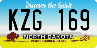 ND license plate KZG169