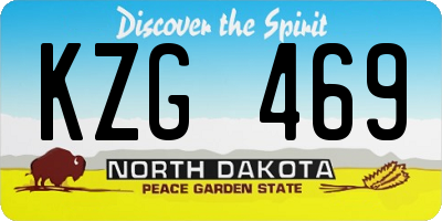ND license plate KZG469
