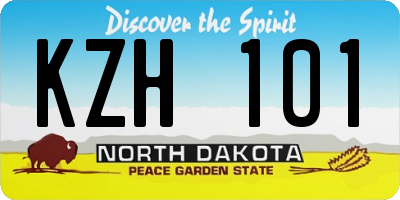 ND license plate KZH101