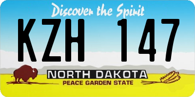ND license plate KZH147