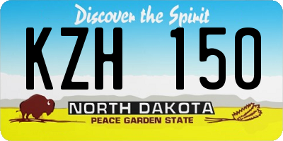 ND license plate KZH150