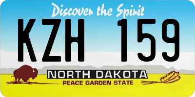 ND license plate KZH159