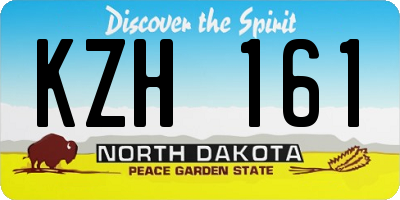 ND license plate KZH161