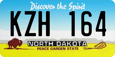 ND license plate KZH164