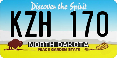 ND license plate KZH170