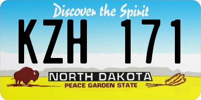 ND license plate KZH171