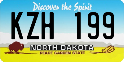 ND license plate KZH199