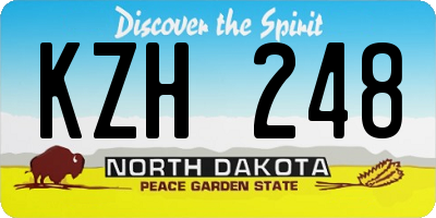 ND license plate KZH248