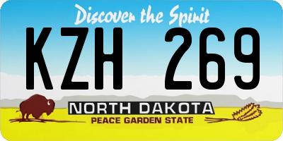ND license plate KZH269